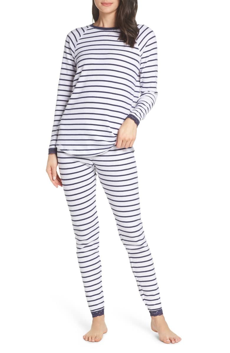 Something Navy Thermal PJs For Mom