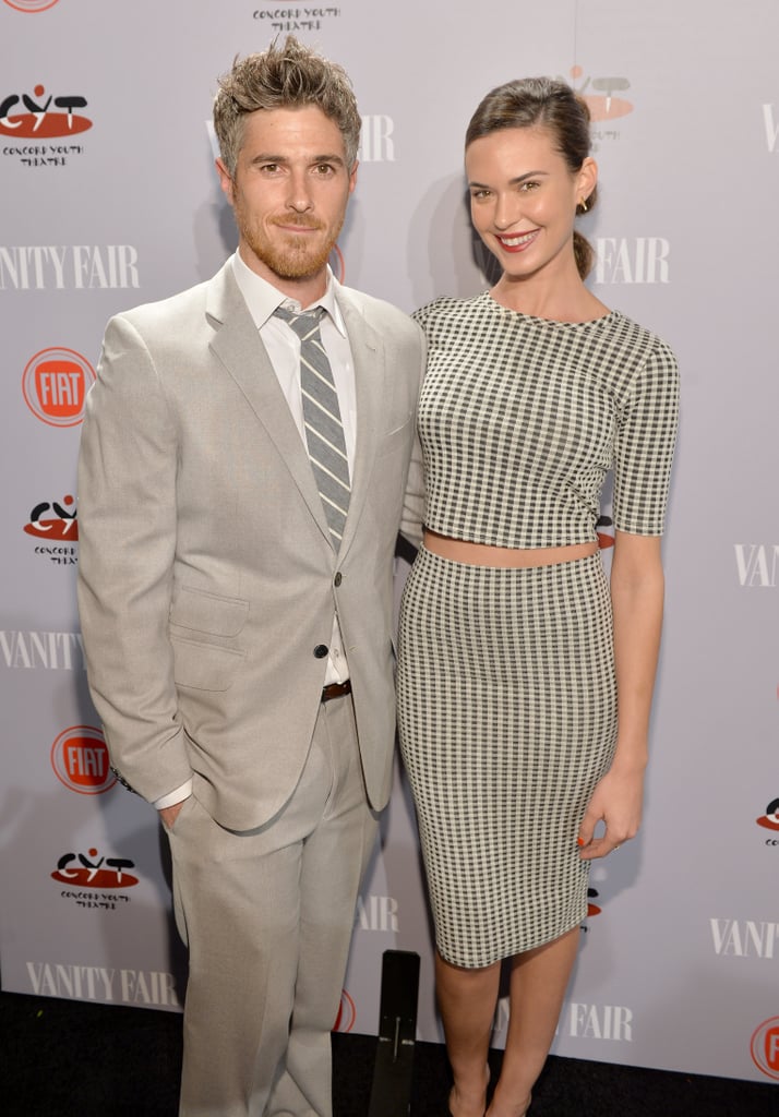 Dave Annable and his wife, Odette, matched in stripes.