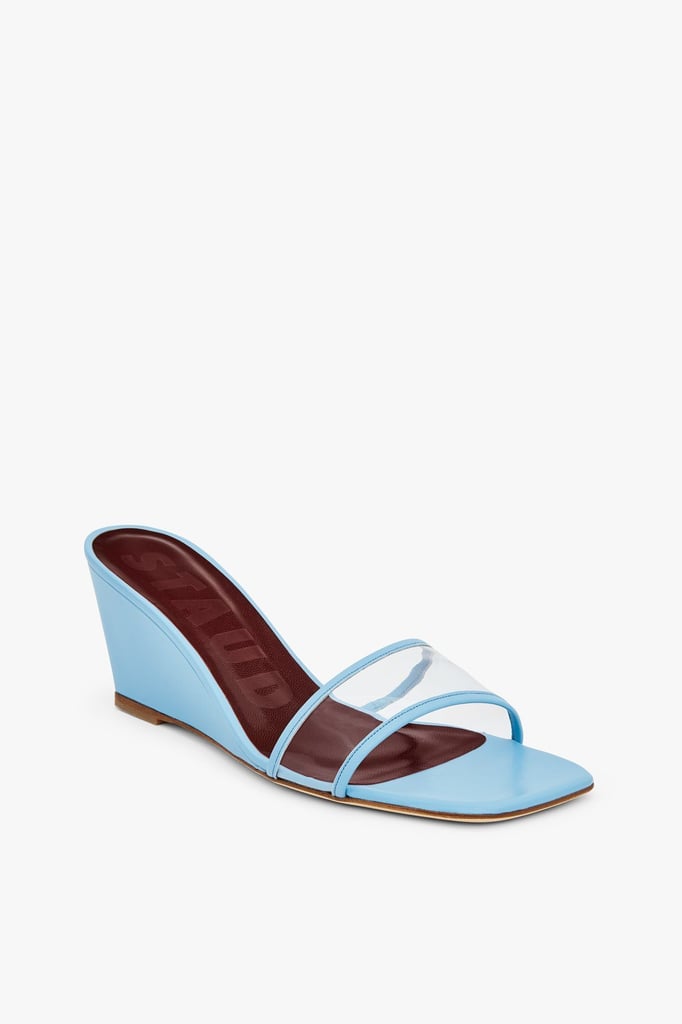 Sorbern Sky Blue Glitter Party Sandals High Heels Slingbacks Open Toe Clear Platform 15Cm Spike 