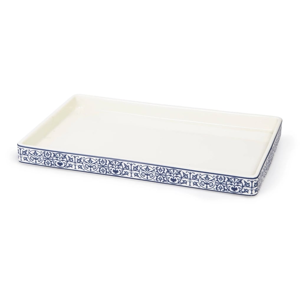 Damask Tray in Blue