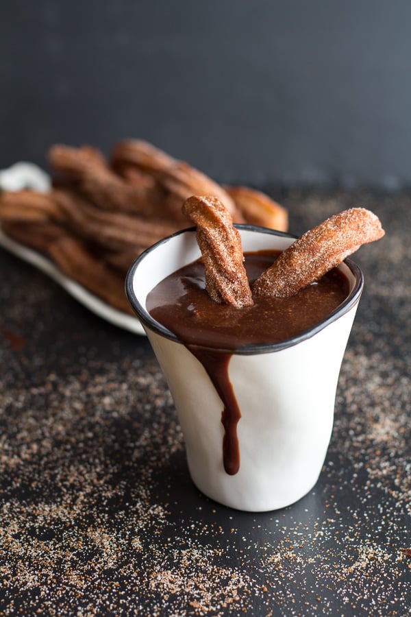 Mexican Beer-Spiked Churros With Chocolate Dulce De Leche