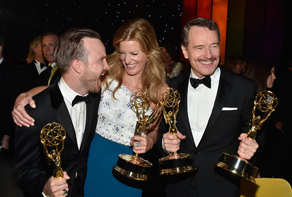 Aaron Paul, Anna Gunn, and Bryan Cranston couldn't contain their excitement after Breaking Bad's many wins.