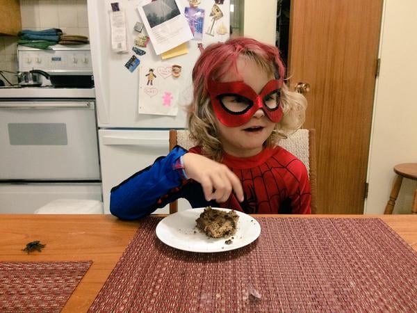 She Suited Up, but Then Stopped For a Well-Balanced Breakfast