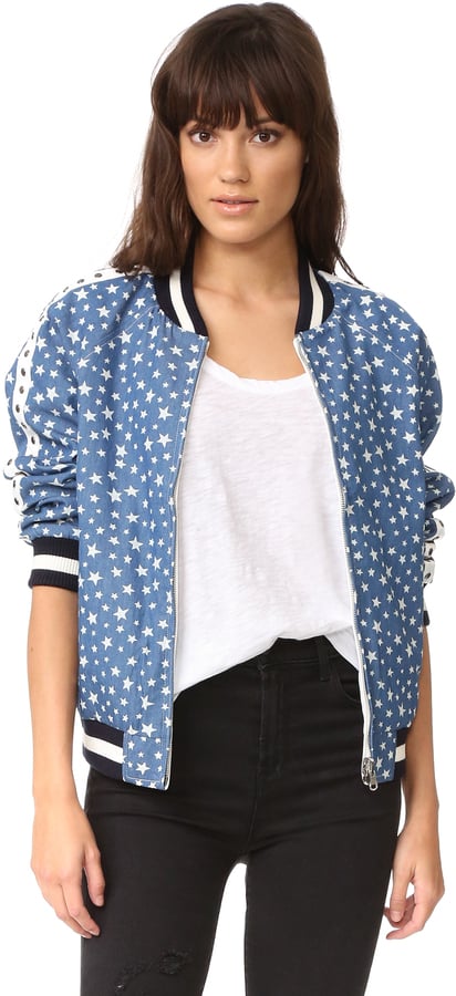What's better than a bomber jacket? This Jocelyn Reversible Denim Bomber Jacket ($295).