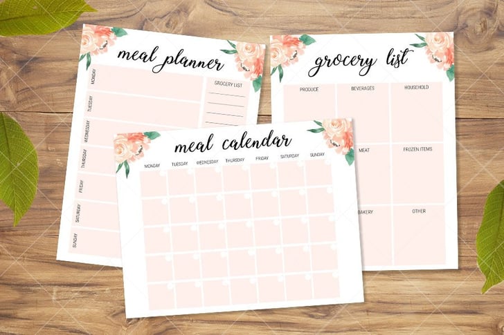 meal calendar 3 printable meal planning sheets popsugar fitness