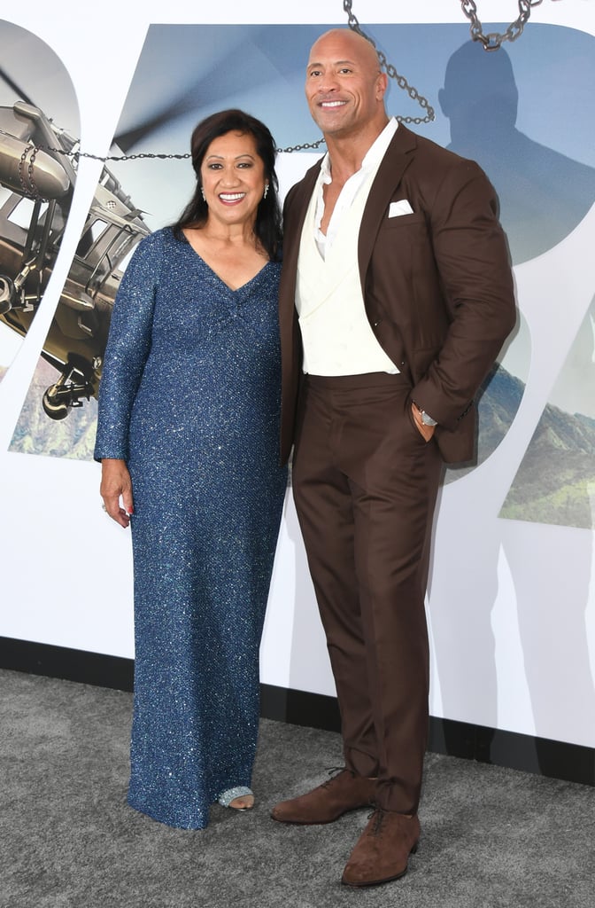 Dwayne Johnson and His Mom at Hobbs and Shaw LA Premiere