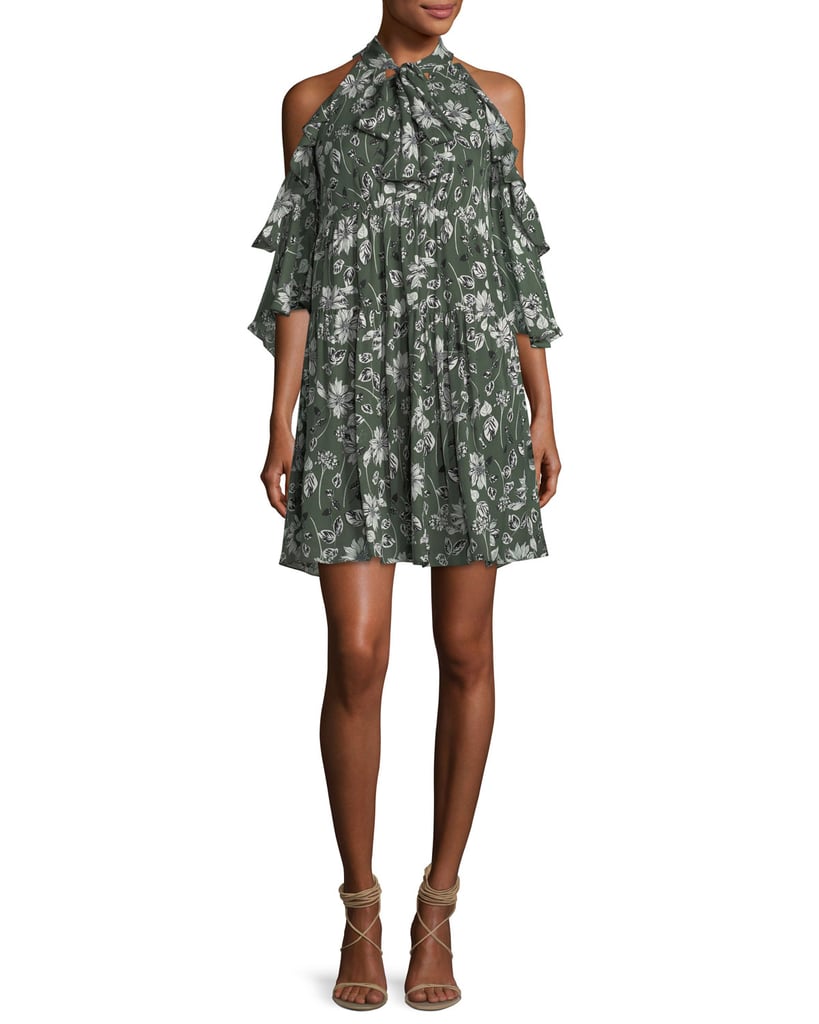 Shoshanna Hana Floral Cold Shoulder Dress