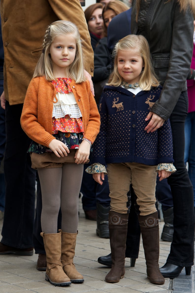 Princess Leonor and Infanta Sofía in 2012