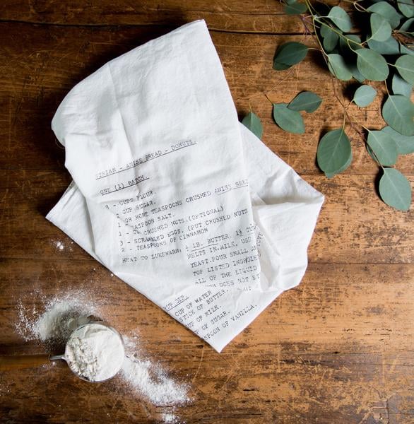 Syrian Donut Recipe Tea Towel