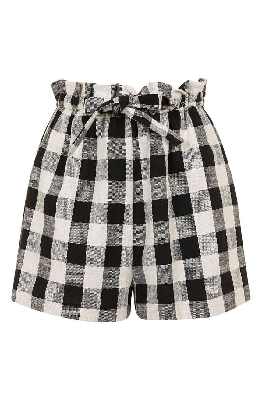 Checkered paper 2024 bag shorts