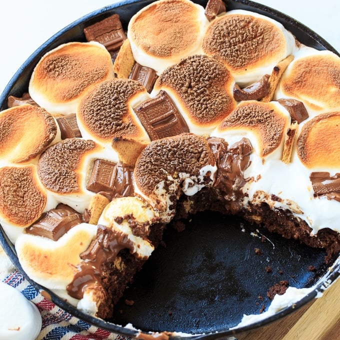 S'mores Skillet Brownies