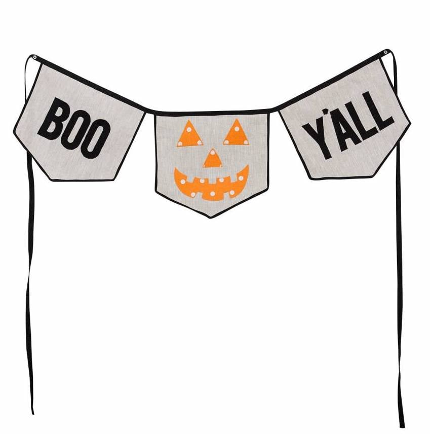 Glory Haus Boo Y'All Burlap Banner