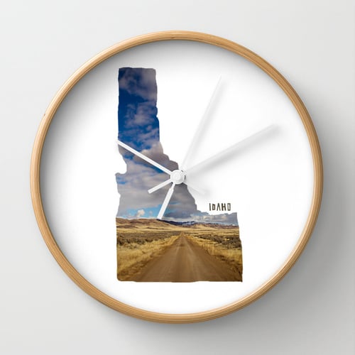 You'll be pleasantly reminded of your favorite place every time you check the time on this wall clock ($30)