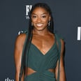 Simone Biles's Custom Dress Features a High Slit, Ribbon Tie Straps, and Cutouts Galore