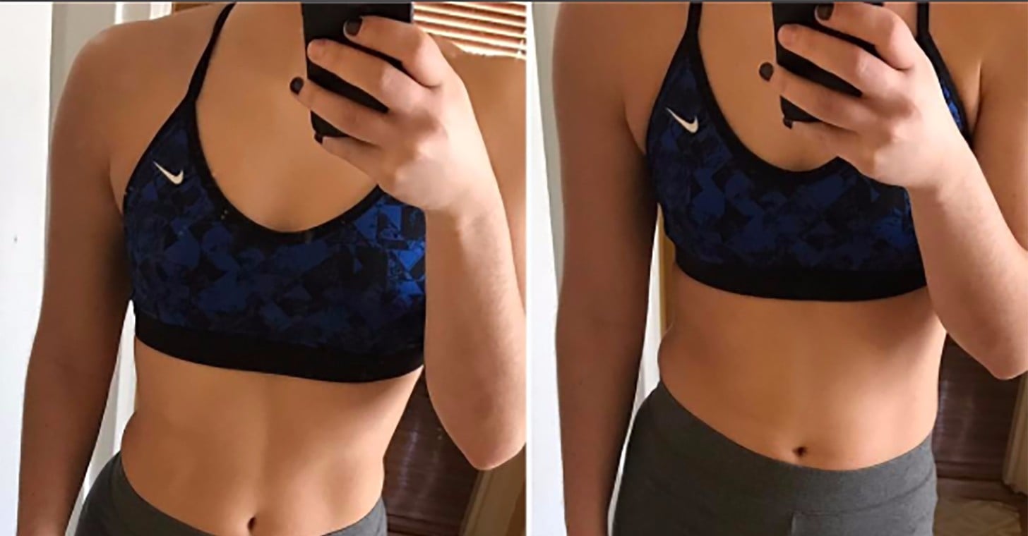 Photo Comparison of Flexed and Relaxed Abs on Instagram POPSUGAR Fitness