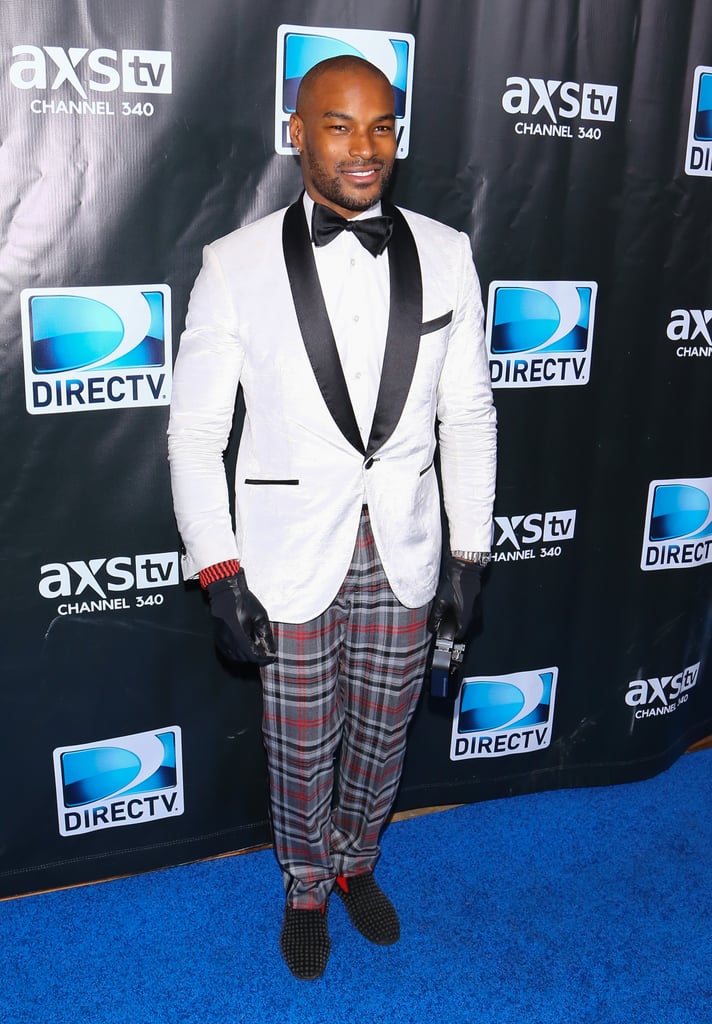 Tyson Beckford opted for an unconventional suit at the DirecTV party.