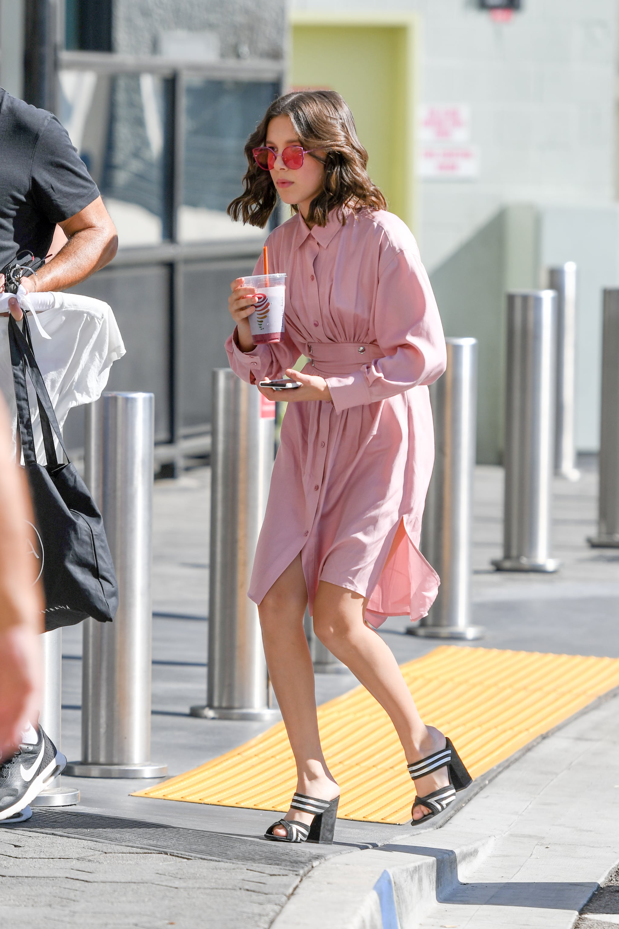 Millie Bobby Brown in a Pink Dress in 2017 | Fact: Millie Bobby Brown's  Street Style Is the Epitome of Cool | POPSUGAR Fashion Photo 15