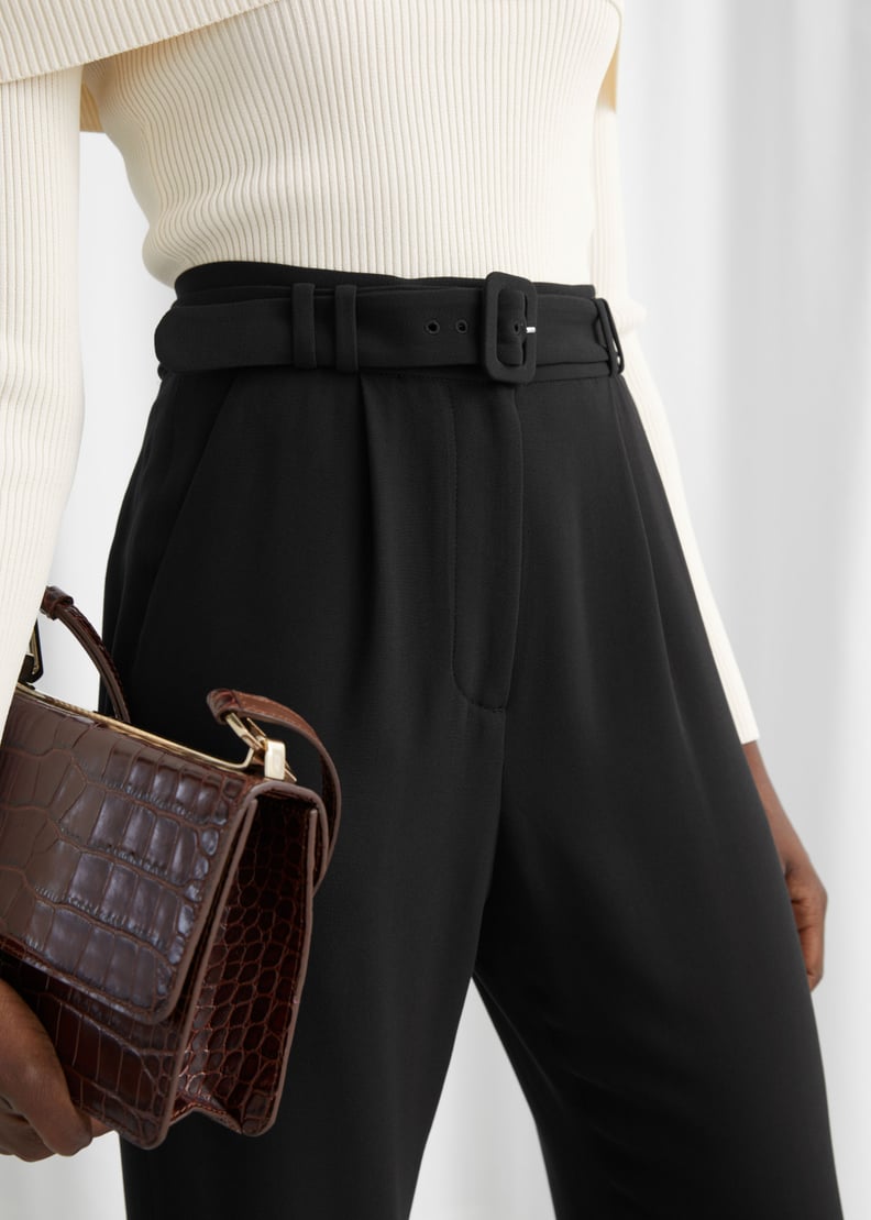 Belted High Waist Trousers