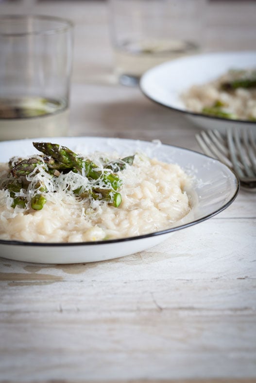 Grilled Asparagus Lemon Risotto