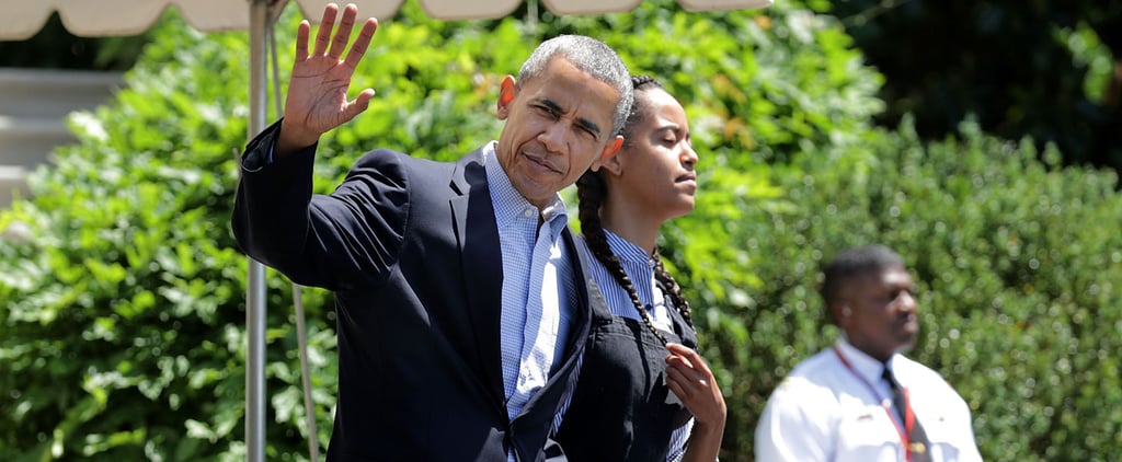 Barack and Malia Obama Holding Hands June 2016
