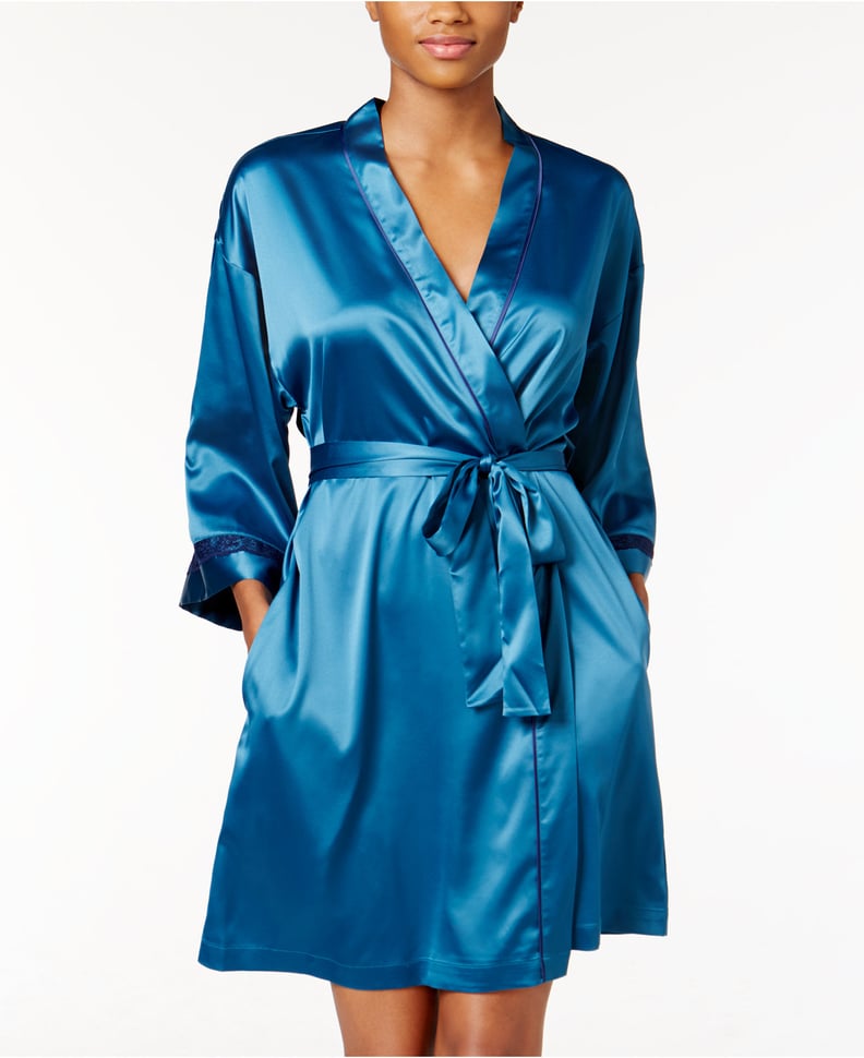 A Satin, Colorful Robe to Get Ready For Bed in Style