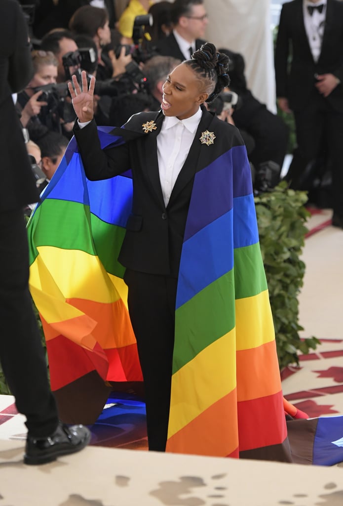 Lena Waithe's Rainbow Cape at the Met Gala 2018 Pictures