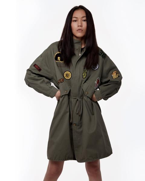 Patched Military Anorak