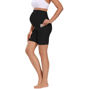 BONVIGOR Maternity Shorts Over The Belly Biker Workout Yoga Active Athletic  Pregnancy Short Pants Lounge Pajama, 1 Pack-black, Small : :  Clothing, Shoes & Accessories