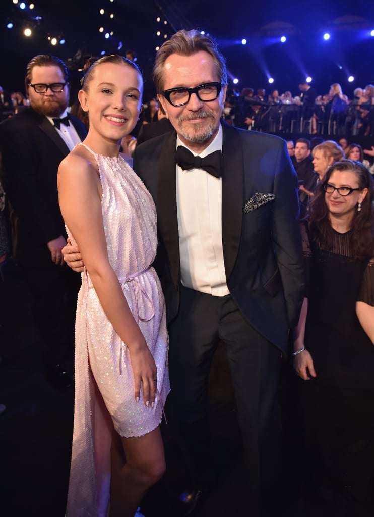 Pictured: Gary Oldman and Millie Bobby Brown