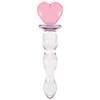 Crystal Heart Wavy Glass Dildo