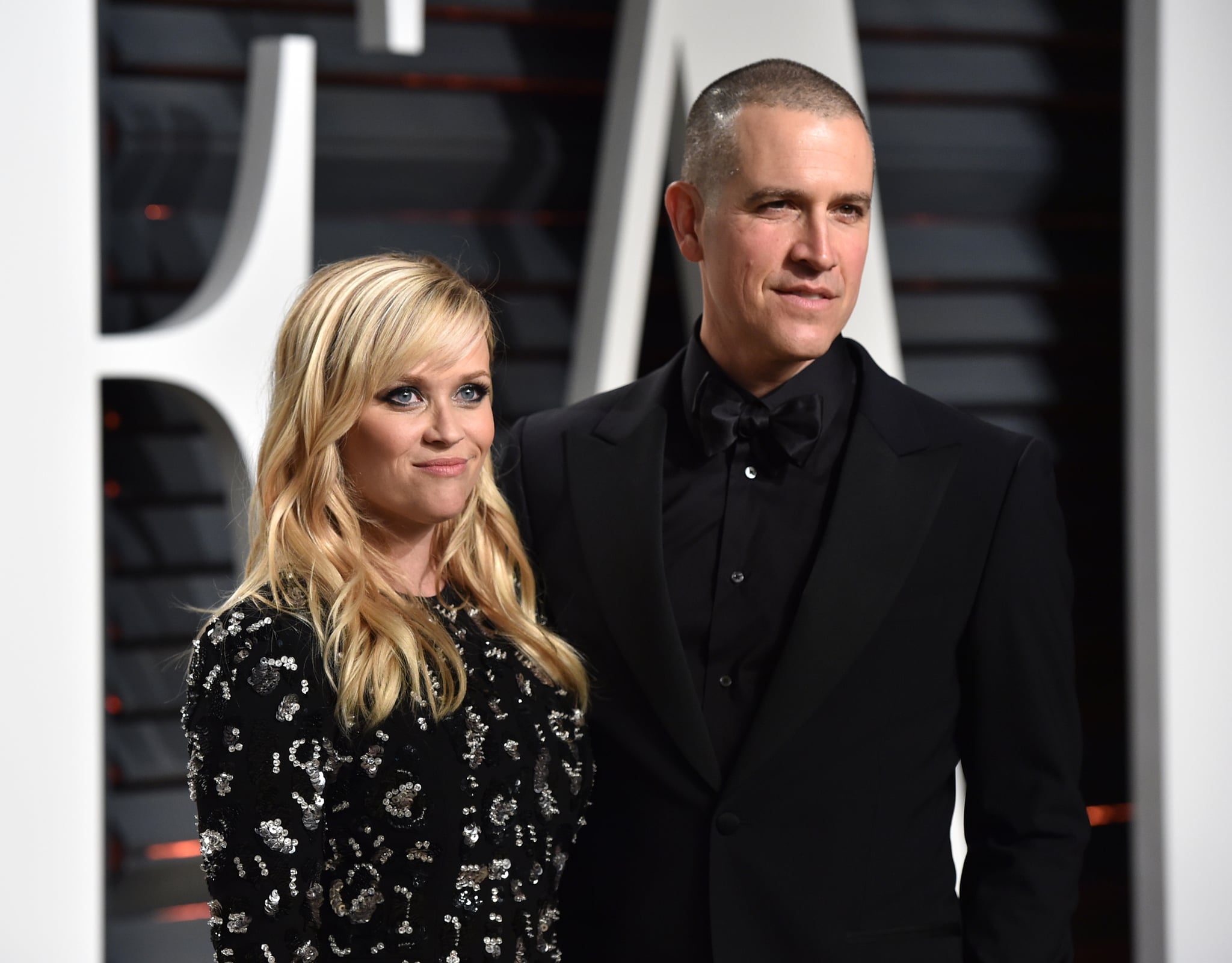 BEVERLY HILLS, CA - FEBRUARY 26:  Actress Reese Witherspoon (L) and talent agent Jim Toth attend the 2017 Vanity Fair Oscar Party hosted by Graydon Carter at Wallis Annenberg Center for the Performing Arts on February 26, 2017 in Beverly Hills, California.  (Photo by John Shearer/Getty Images)