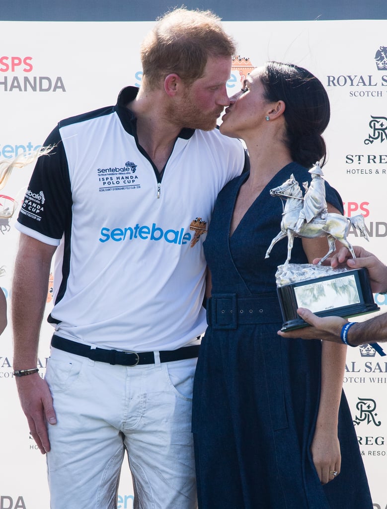 Prince Harry and Meghan Markle Kissing at Polo Match in July | POPSUGAR ...