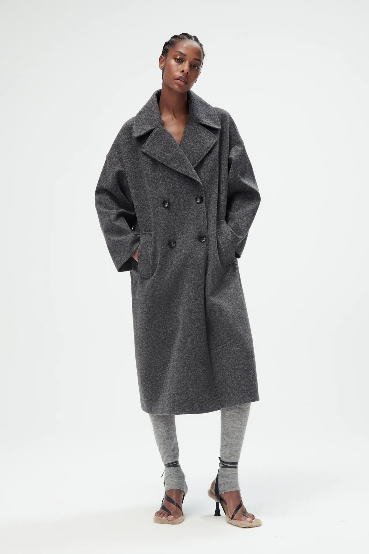 Grey trench coat discount zara