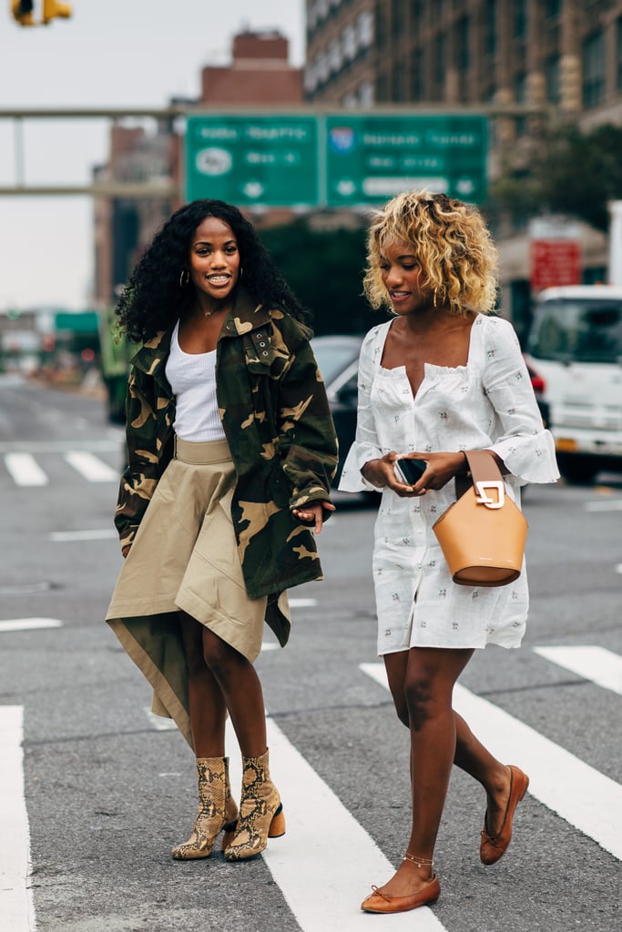 Find the perfect ballet slipper to match your skin tone and pair it with an above-the-knee dress. This is an easy hack for elongating your legs without navigating the streets in heels.