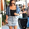 Bella Hadid Proves the Denim Miniskirt Will Forever Be a Fashion Girl Staple