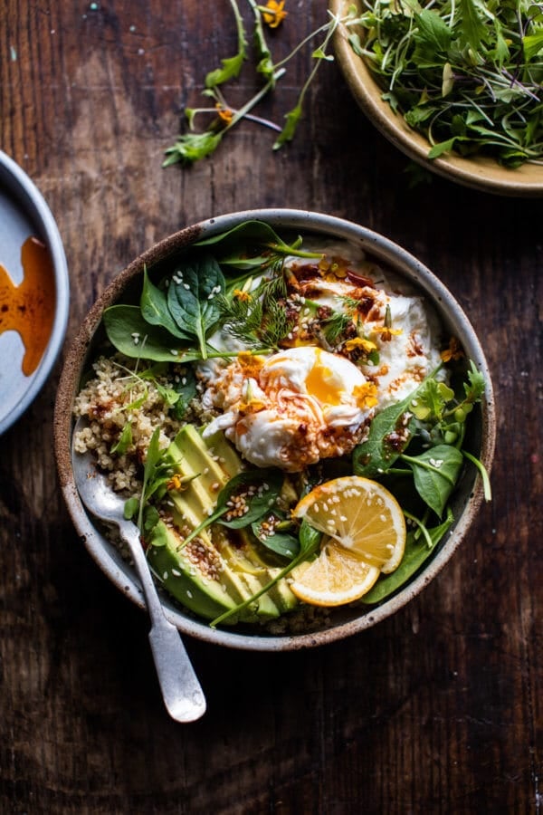 Turkish Egg and Quinoa Breakfast Bowl
