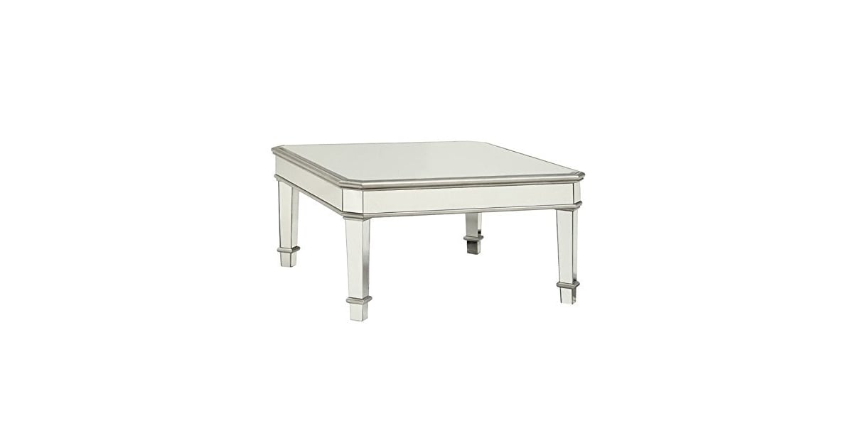 Cairns Square Mirrored Coffee Table Silver Best Mirrored Furniture on
