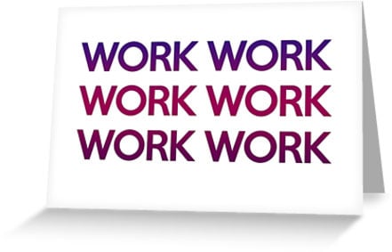 Rihanna "Work" Gradient Lyric Card