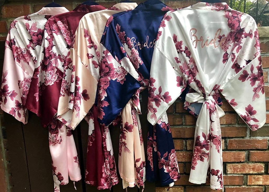 For the Bridal Party: Custom Floral Satin Kimono Robe