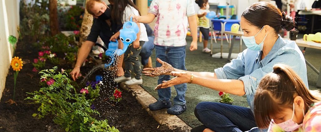 Meghan Markle Gets Her Gardening On With Prince Harry in a Double-Denim Outfit