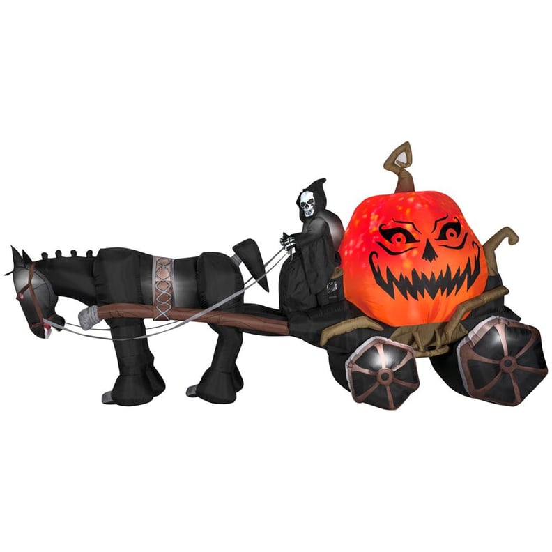 Fire Ice Grim Reaper and Carriage Wide-Projection Inflatable