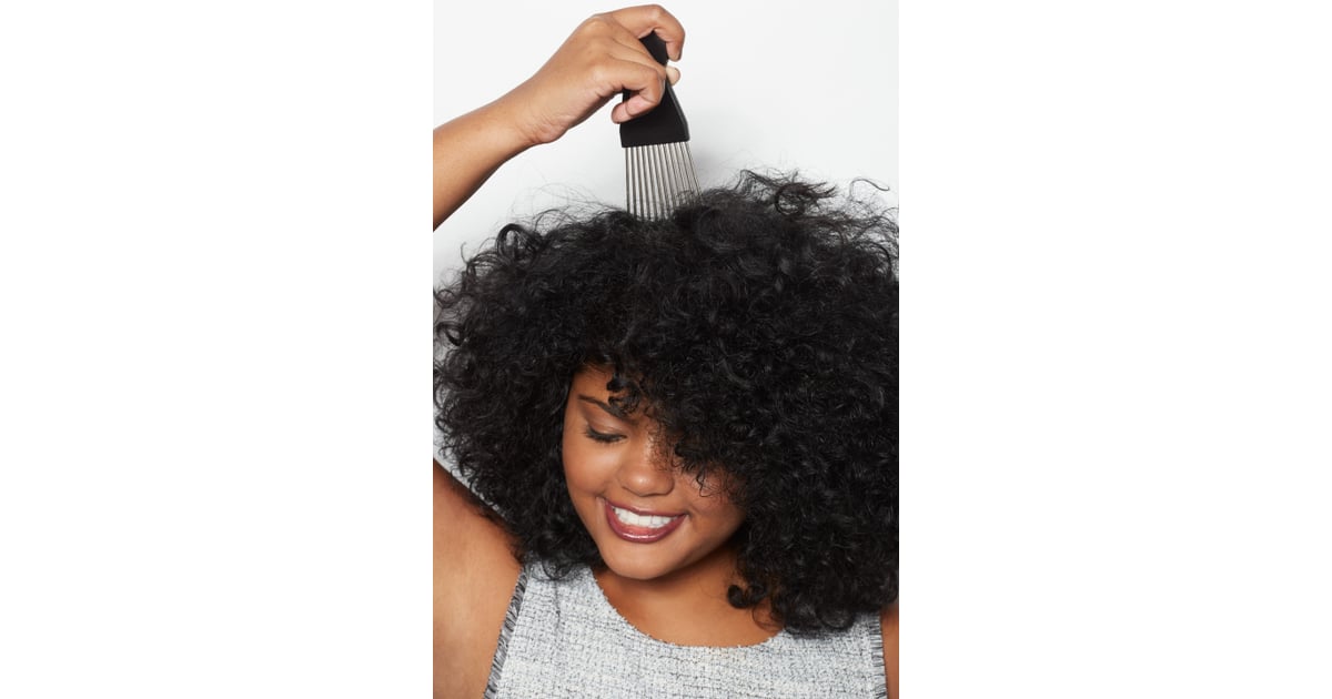 The Trick Use an Afro Pick Spritzed With Hairspray Curly Hair