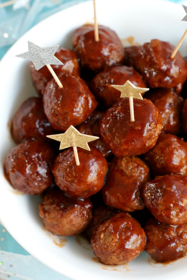 Slow Cooker Root Beer BBQ Cocktail Meatballs