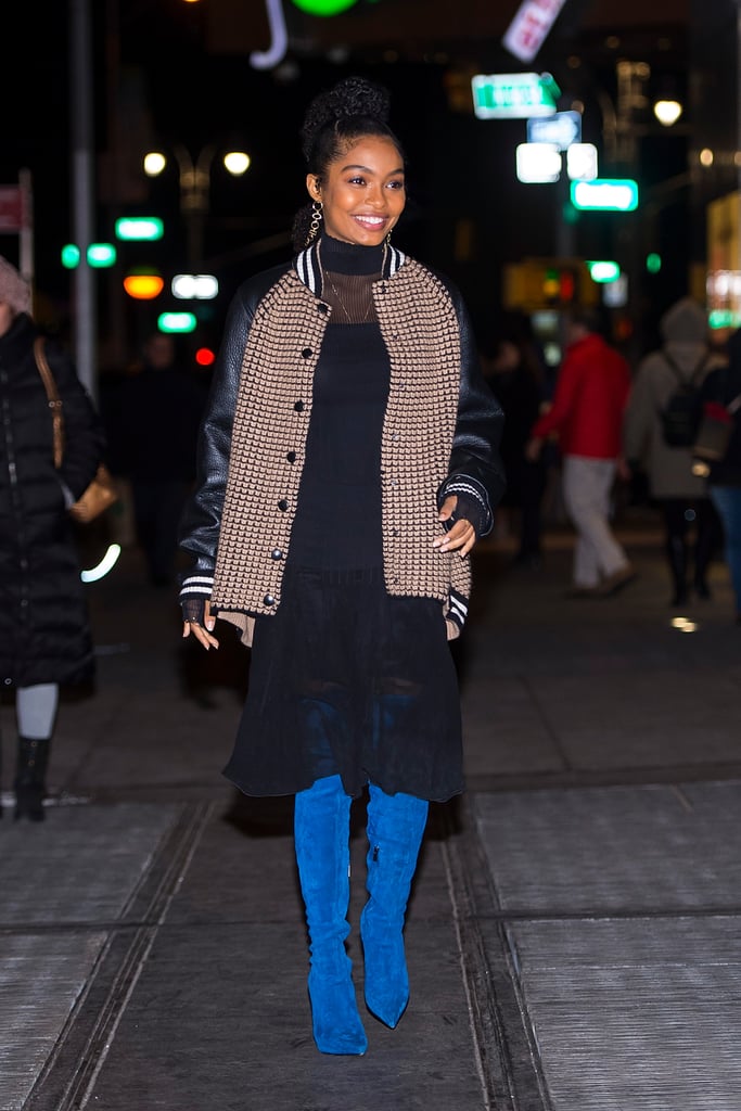 Starting a Whole New Trend With Blue Suede Boots