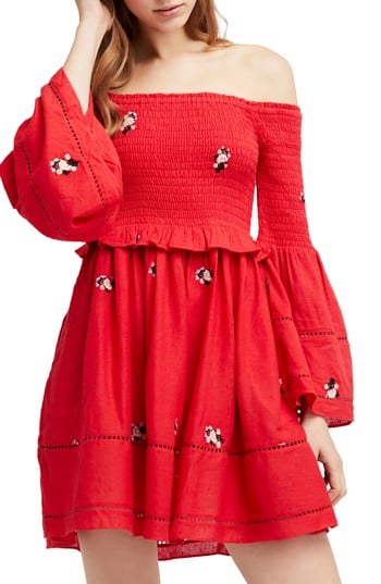 Free People Counting Daisies Embroidered Dress