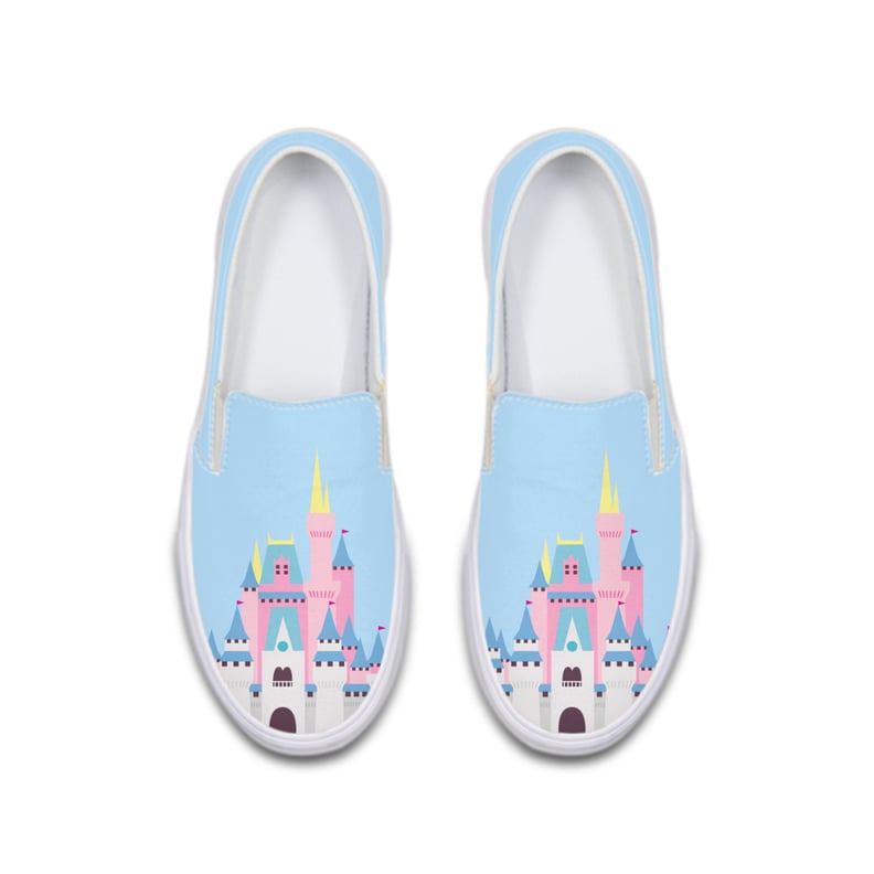 Sky Blue Disneyland Castle Deluxe Canvas Shoe