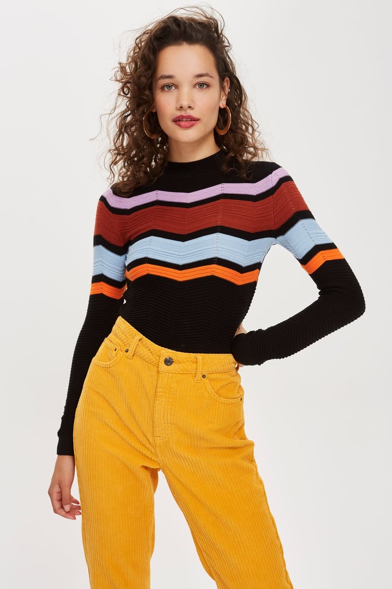 Topshop Chevron Insert Jumper