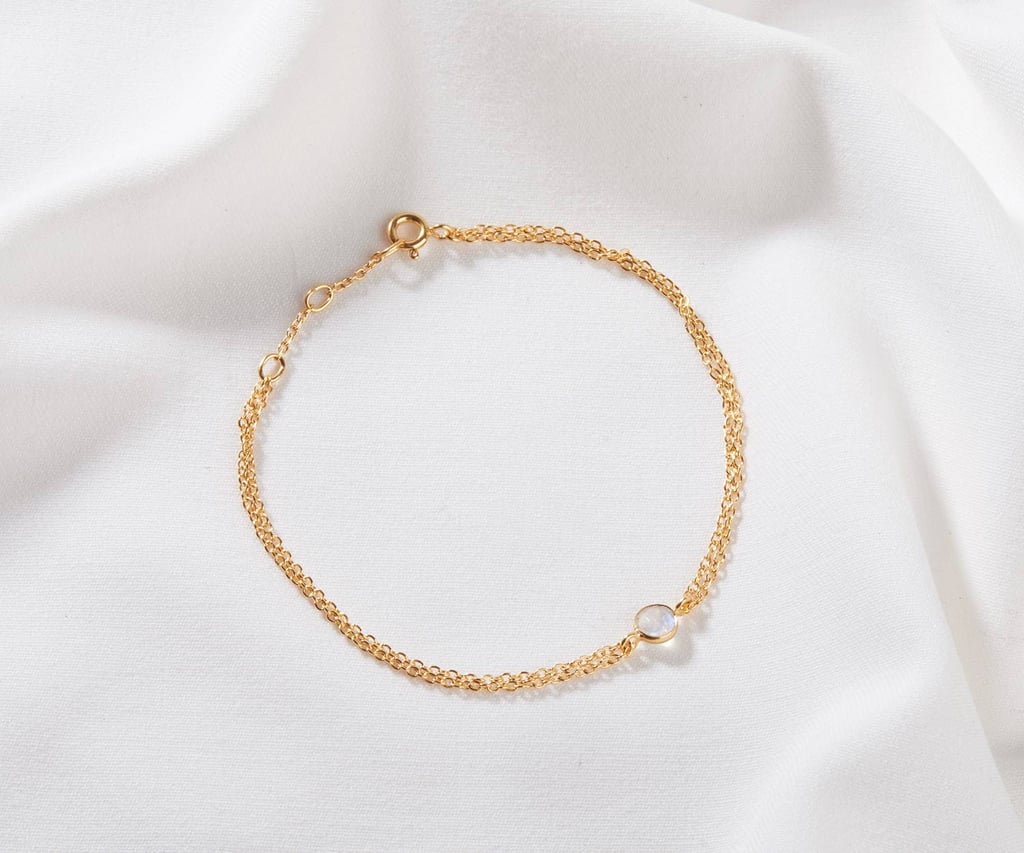 Maya Magal London Raw Moonstone Bracelet Gold