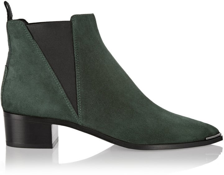 rag and bone green suede booties