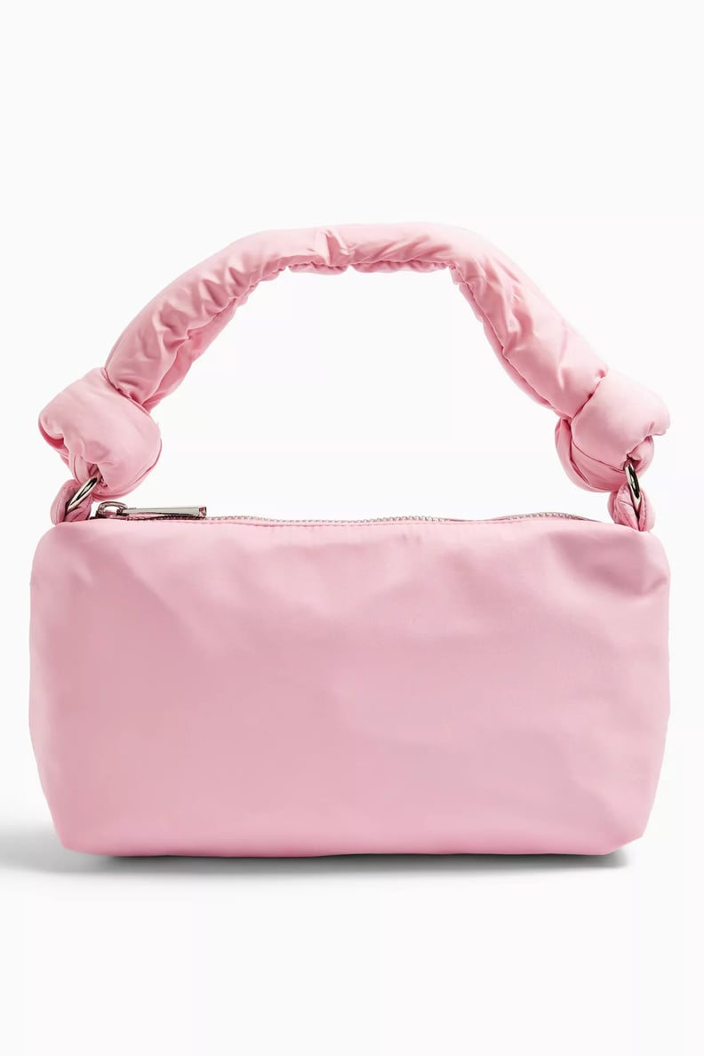 Topshop Knot Pink Nylon Shoulder Bag